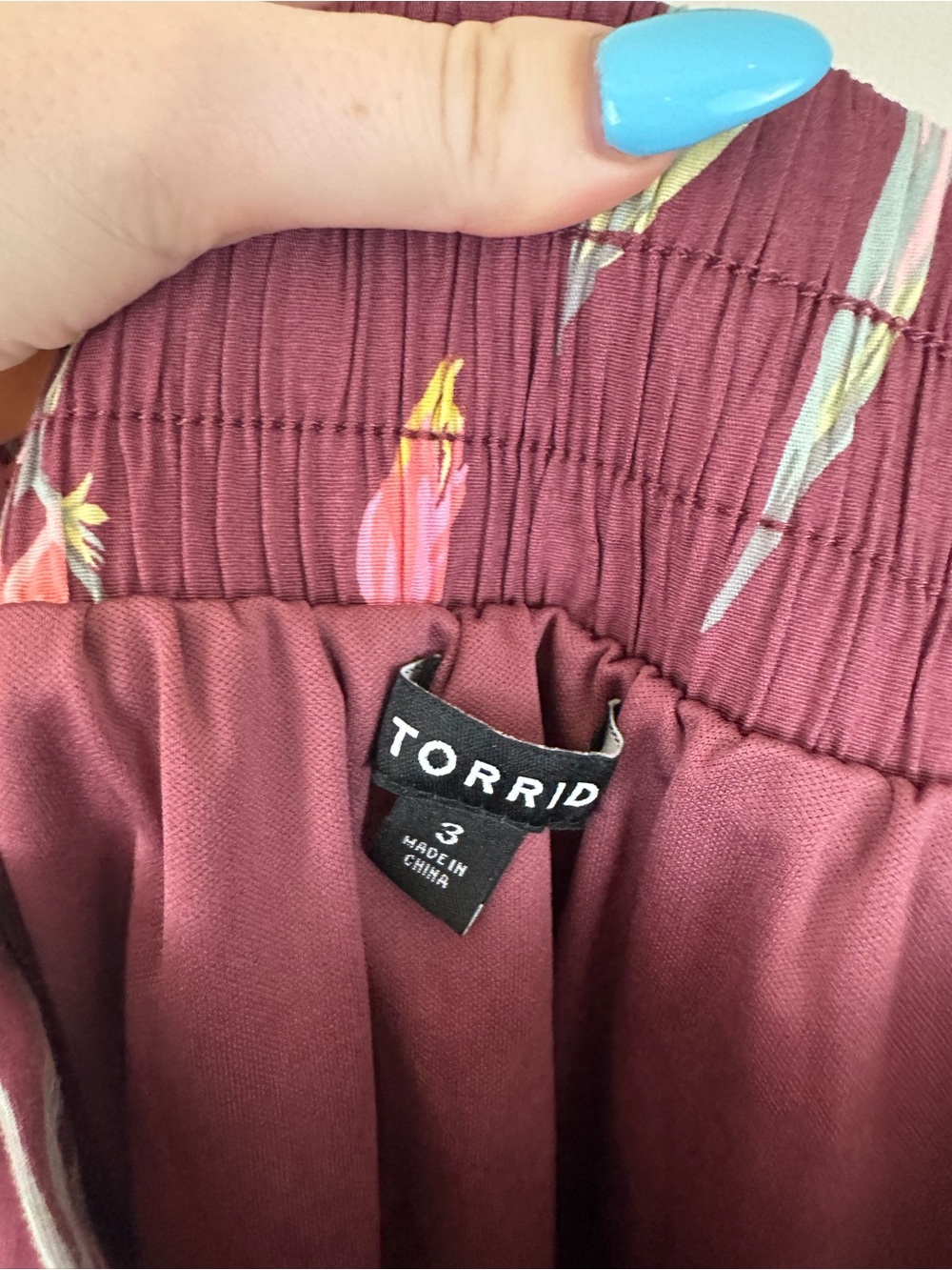 Torrid Womens Purple Mauve Tropical Floral Print Tiered Midi Skirt 3X - Picture 4 of 6